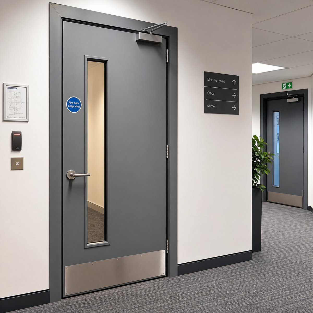 Un-Equal Double Leaf  Hollow Metal Door/Fire Rated Doors 5